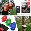 Fitnessbänder 3er Set - Extra lange 2m Widerstandsbänder + Trainings-eBook | Gymnastikband Fitness Band Gummiband | Trainingsband Resistance Sportband Miniband elastisch Krafttraining Pilates Yoga