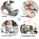 BabybeFun Schwangerschaftskissen [Platzsparend] Pregnancy Pillow für optimale Seitenlage mit Verstellbarer Größe für Schlafkomfort und gegen Rückenschmerzen | Weiß