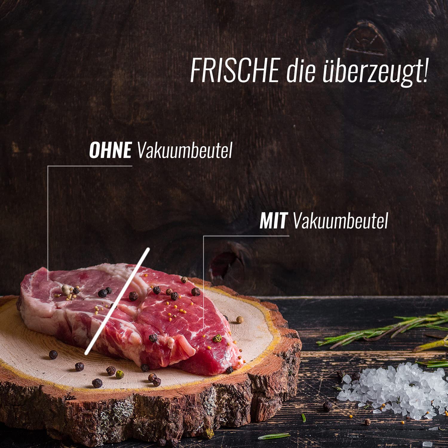 GustoVac Premium Vakuumrollen, 2 Rollen 20x600cm, Vakuumierfolie, Profi- Vakuumierbeutel für Vakuumierer, Kochfest & Sous Vide Gefrierbeutel, Lebensmittel Vakuumiergerät beutel, BPA-frei