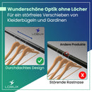 LOBUX® - Gardinenstange ohne bohren [schwarz, 210-300cm] – Teleskopstange Vorhang ausziehbar – Duschstange ohne bohren – Vorhangstange, Duschvorhangstange, Kleiderstange, Klemmstange Katzennetz