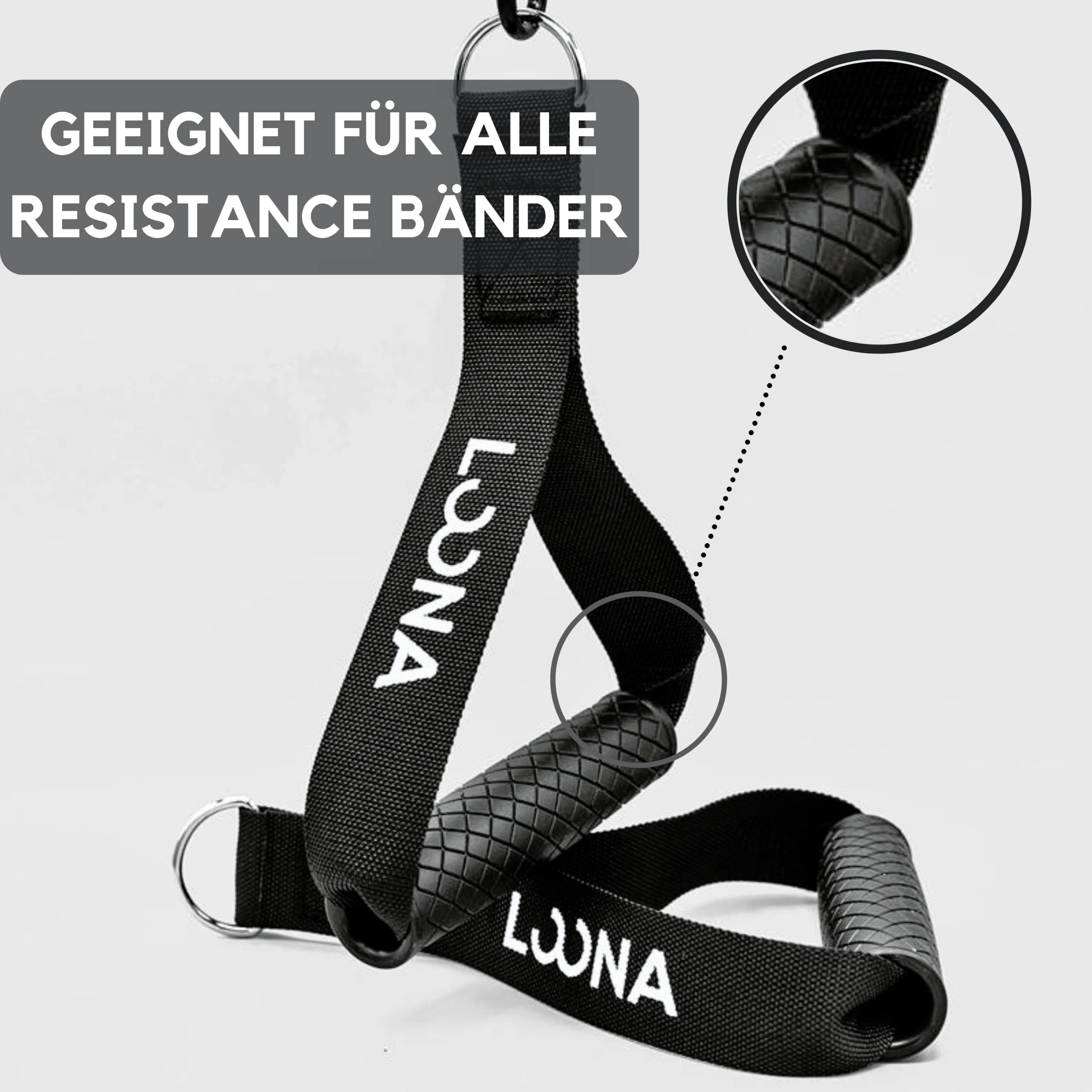 Loona Gym – Pull Handles – Die optimale Ergänzung für Widerstandsbänder Gym geeignet für Anfänger und Profis - Fitness-Zuggriffe, Workout-Pull-Griffe, Ziehgriffe für Fitness Zuggriff-Sets, Training Fitness-Handgriffe