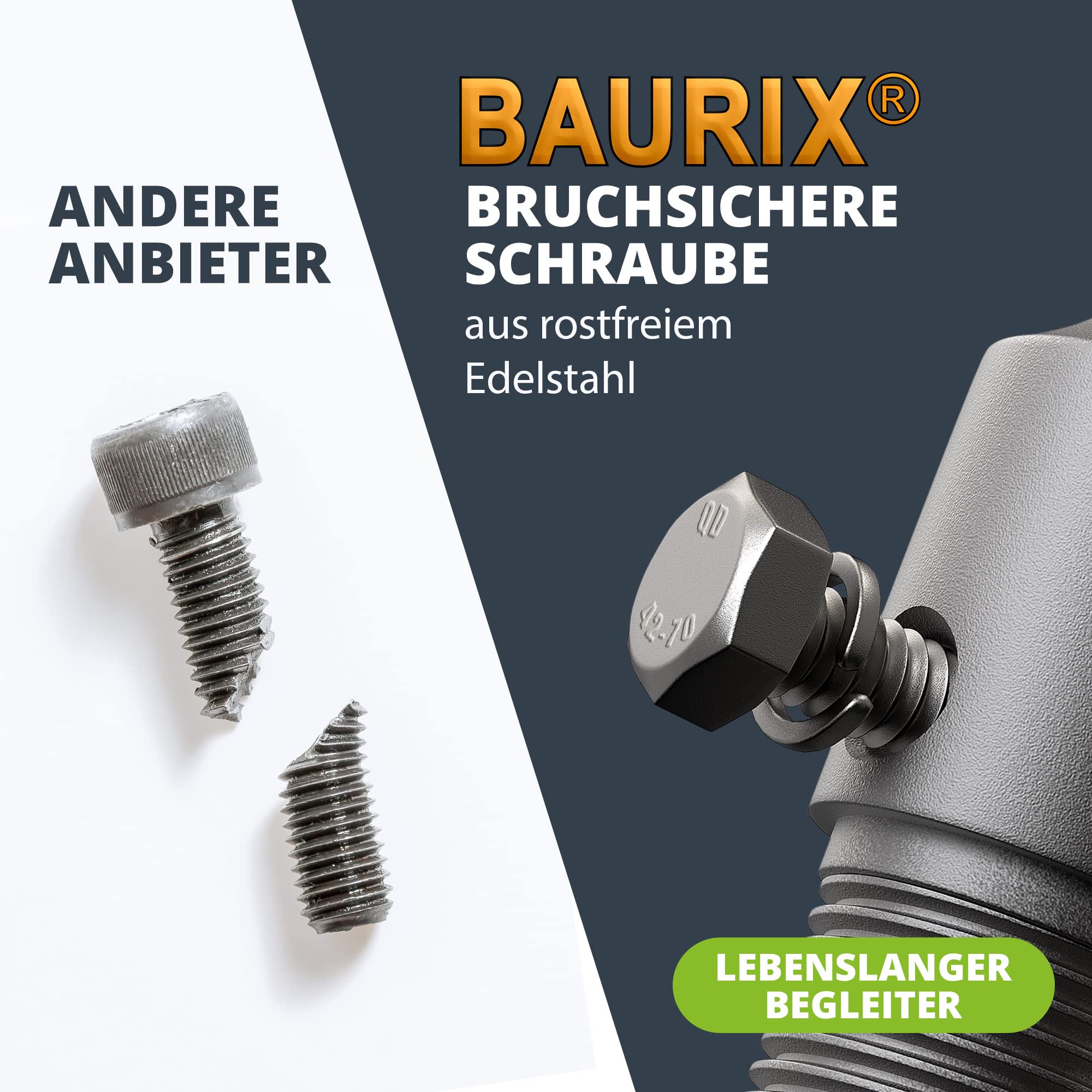 BAURIX® Hohl-Bohrkrone 68mm SDS Plus [8 Karbid-Zähne] I Dosensenker Hammerschlagfest I Für Unterputzdosen, Steckdosen I Mauerwerk, Stein, Beton, Trockenbau, Ytong I Steckdosenbohrer, Kronenbohrer