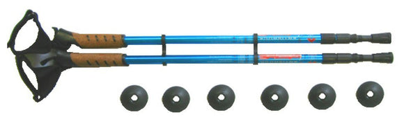 Kronenburg Nordic Walking Teleskop Stöcke 70 cm - 138cm - Blau