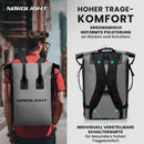 Nordlight Wasserdichter Rucksack Dry Bag 35l - (Anthrazit) Roll Top Rucksack mit gepolstertem Tragegurt, wasserdichte Tasche für Wassersport, Fahrrad Rucksack, Kurierrucksack, Trekking, Angeln