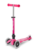 Micro Scooter mini micro deluxe foldable LED pink