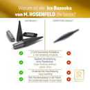 M. ROSENFELD Shisha Ice Bazooka Set - mit 2 verstärkten Kühlakkus und weichem Griffband, Verbesserter Eisschlauch Shisha, Schwarz, Shisha Zubehör Set - Mundstück + Kühlpad (Schwarz)