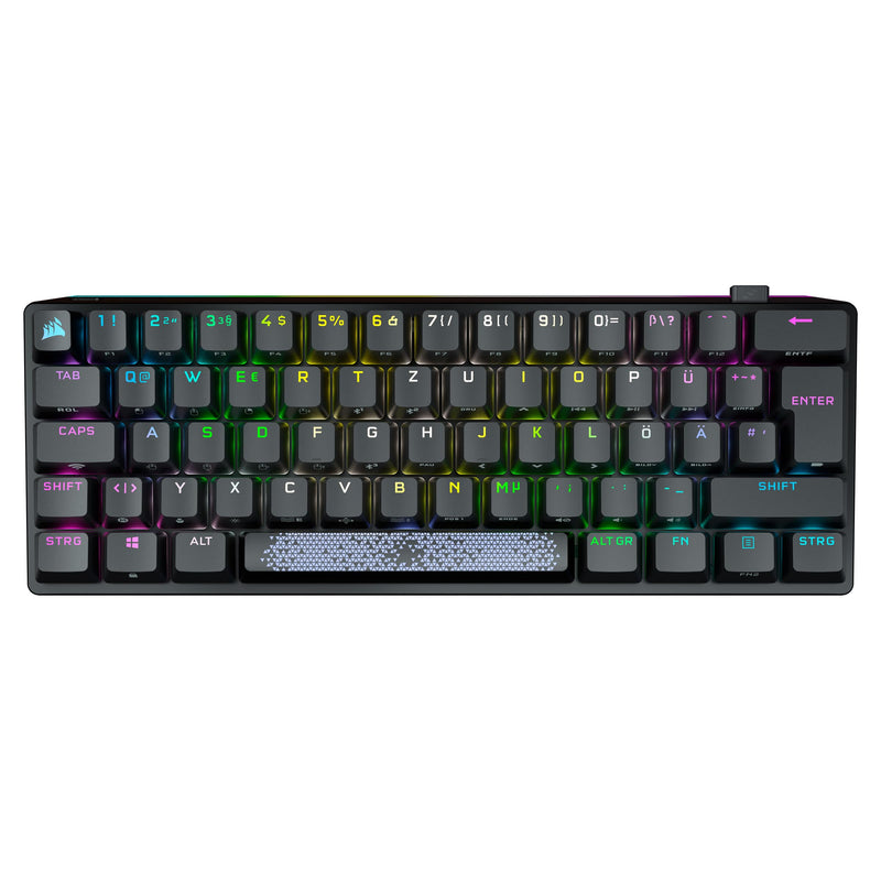 Corsair K70 PRO Mini Wireless RGB 60% Mechanische Gaming-Tastatur, Schwarz (QWERTZ Layout)