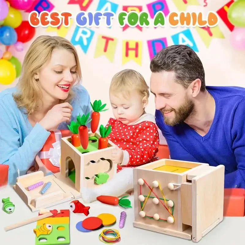 Rebolet | 8-in-1 Montessori Spielbox für Babys - Fördert Entwicklung und Kreativität