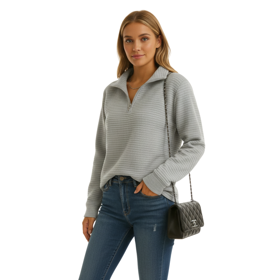 Selene Pullover mit Halb-Reißverschluss