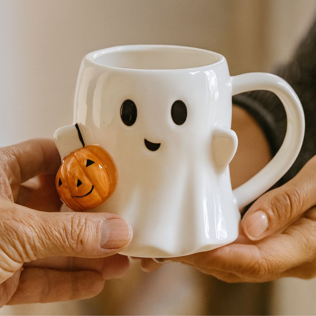 Kürbisgeist Tasse - Süßer Geist mit Kürbis - perfekt für Halloween