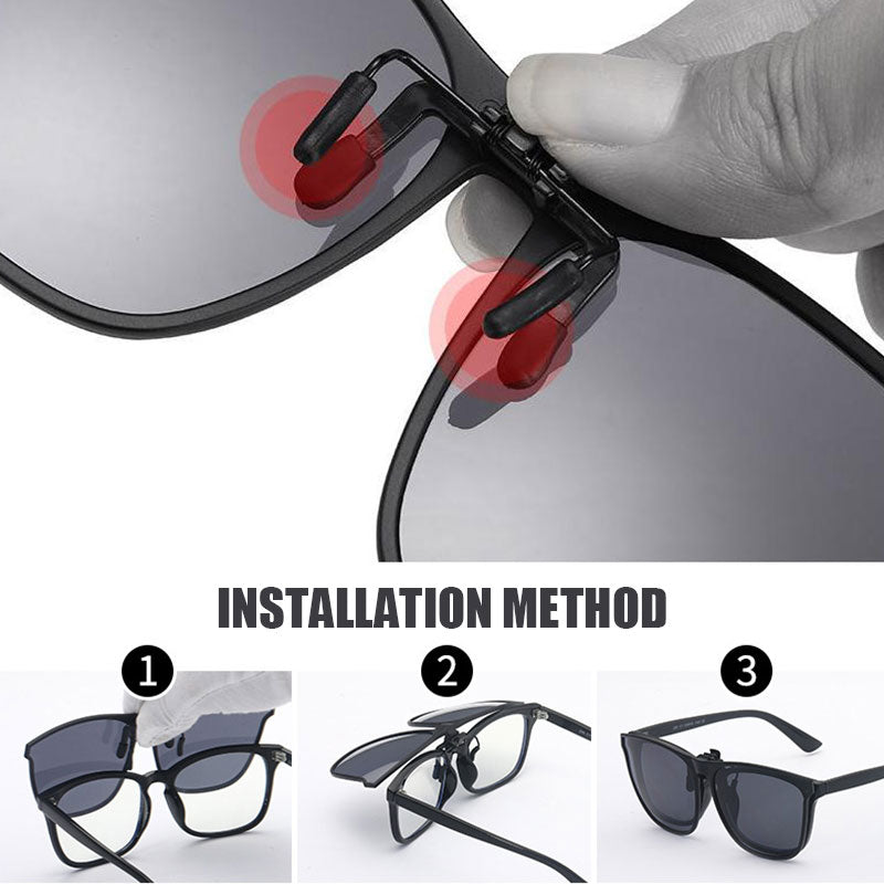 Rebolet | Neue polarisierte Clip-on-Klappsonnenbrille