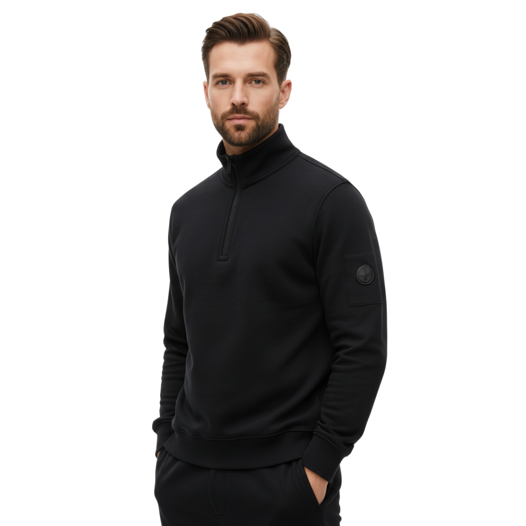 UrbanCore Strickpullover mit Halb-Reißverschluss