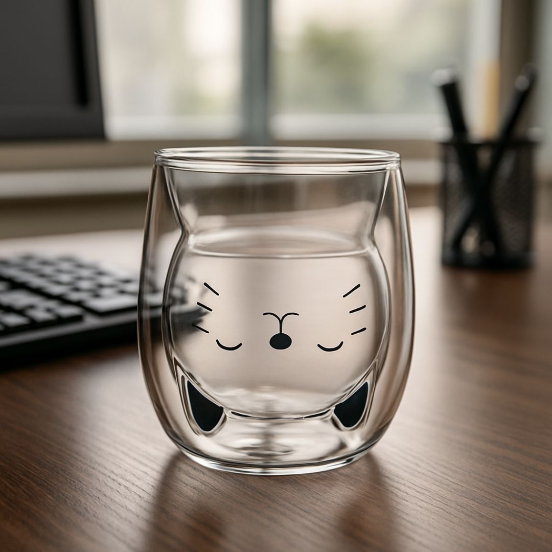 Rebolet | MiauGlas Tasse - Handschonend, stilvoll, katzenlieb