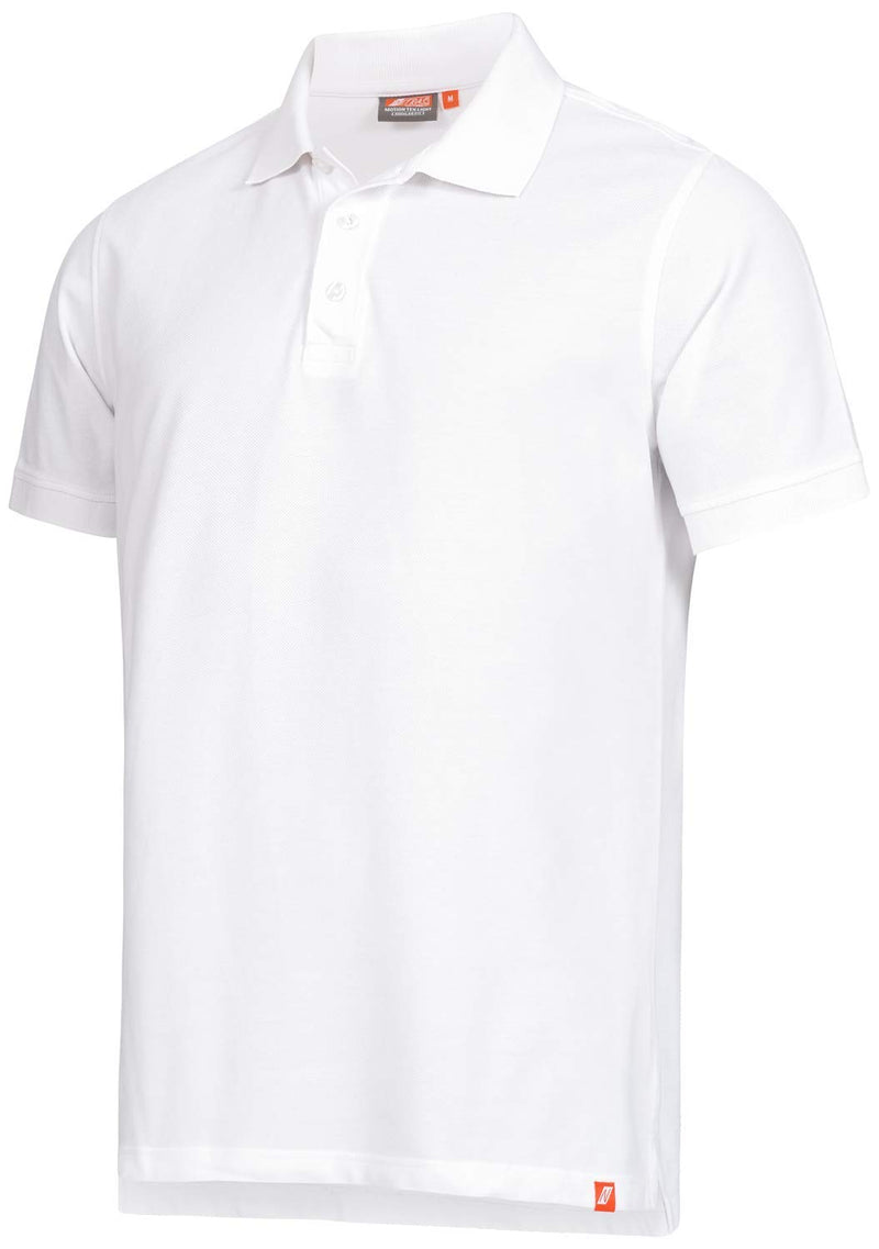 Nitras Motion TEX Light Arbeits-T-Shirt - Kurzarm-Polo-Hemd aus 100% Baumwolle - für die Arbeit - Weiß - L