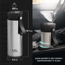 Thermobecher Kaffee To Go Kaffeebecher Edelstahl 360ml + Trageriemen & Tee-Infuser - Trinkbecher Cafe Tee Auslaufsicher BPA-frei | 6h Heiß 10h Kalt Vakuum-Isolierbecher Coffee Travel Mug Thermosbecher