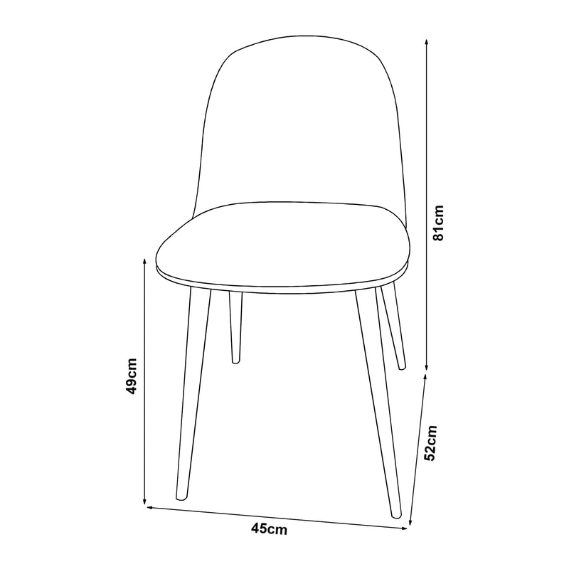 [en.casa] Esszimmerstuhl Kangasala 2er Set Küchenstühle Lehnstuhl skandinavisch Polsterstuhl Kunstleder mit Rückenlehne Dunkelgrau mit Metallfüße 81 x 45 x 52 cm