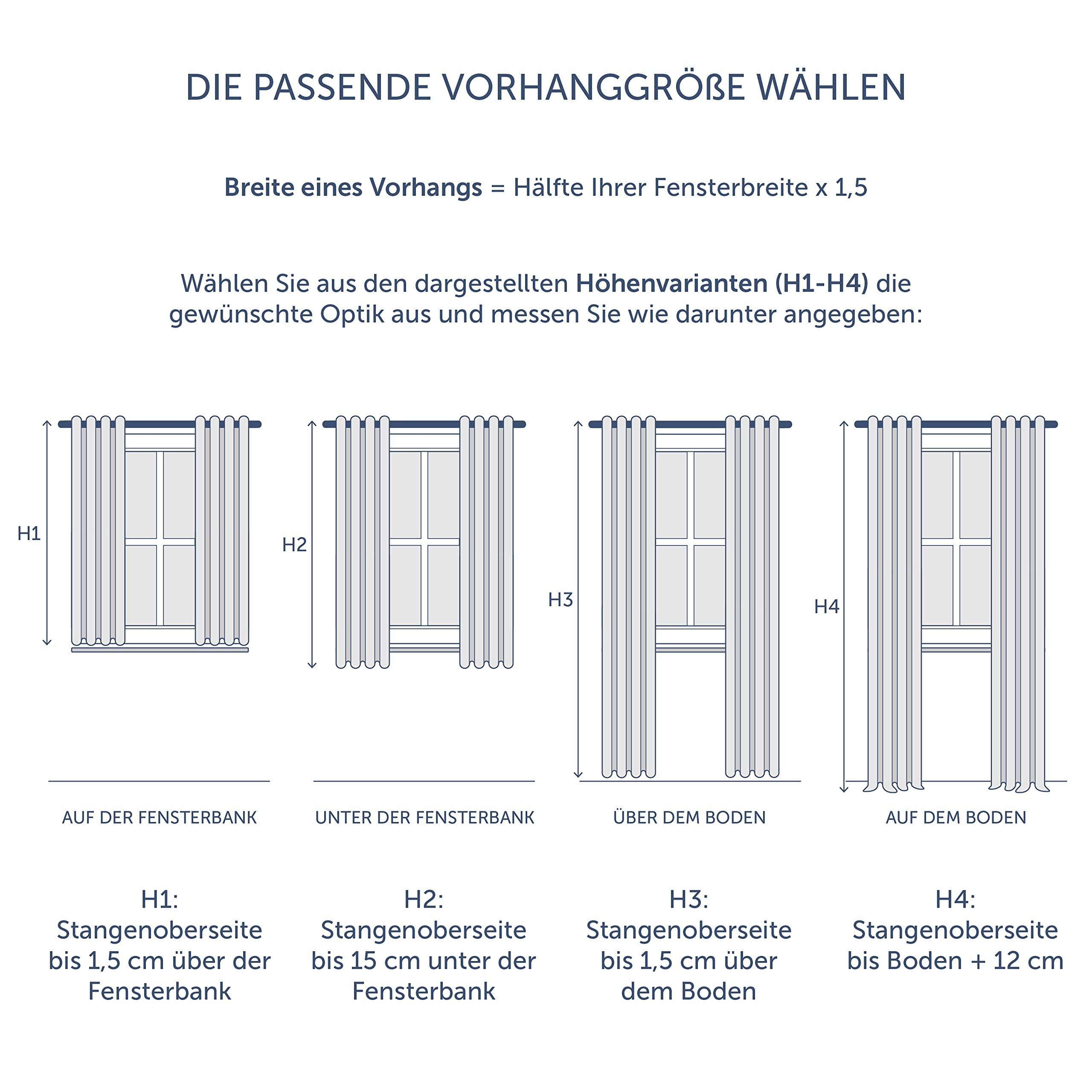 Blumtal 2er-Set Gardinen Verdunklungsvorhänge Blickdicht - Elegante Wärmeisolierende Vorhänge mit Ösen, Thermovorhang für alle Fenster und Jahreszeiten, 245 x 140 cm, Moonlight Grey - Grau