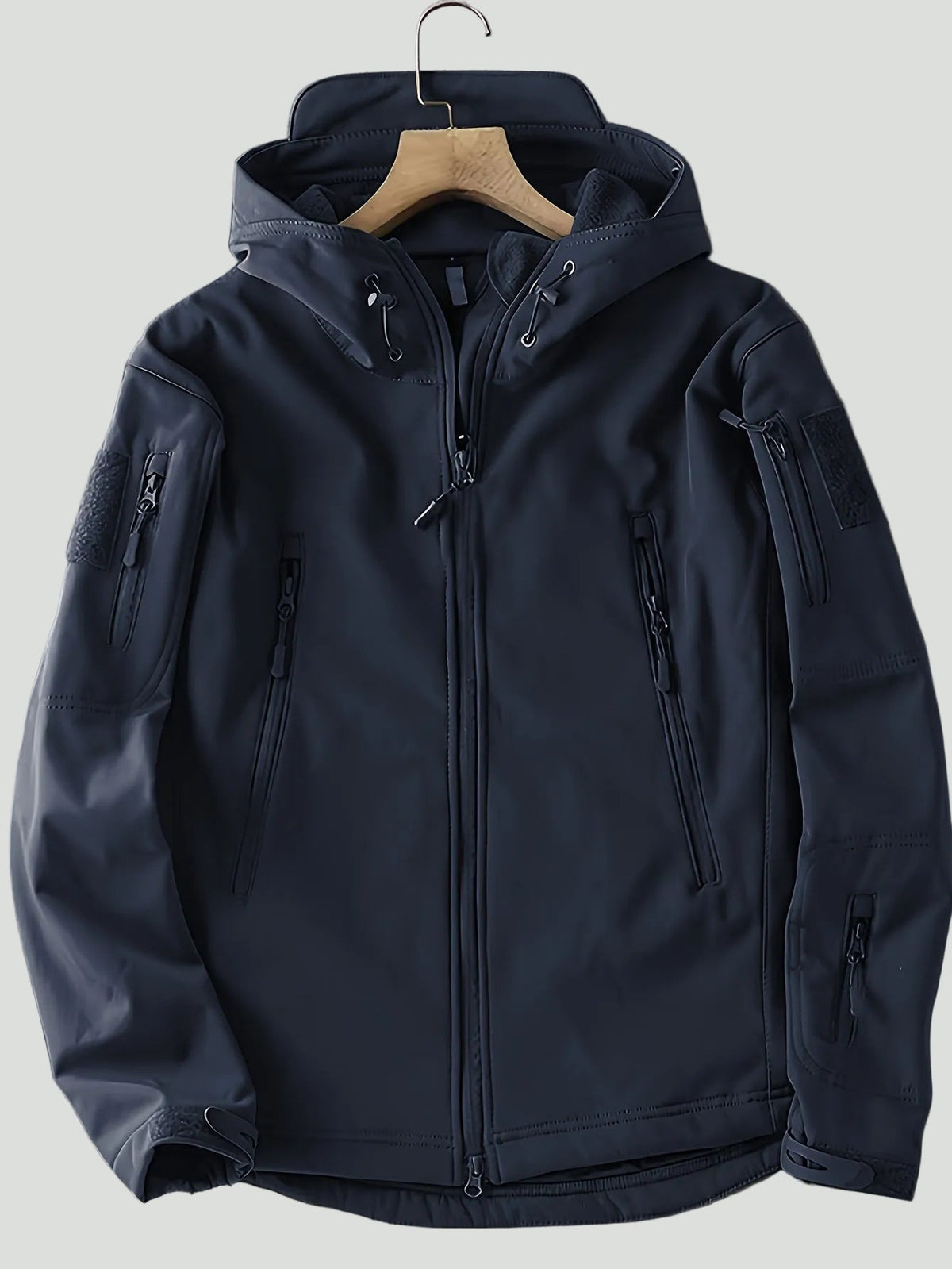 Herren Outdoor-Jacke mit Kapuze – leichte Zip-Schicht für aktiven Einsatz