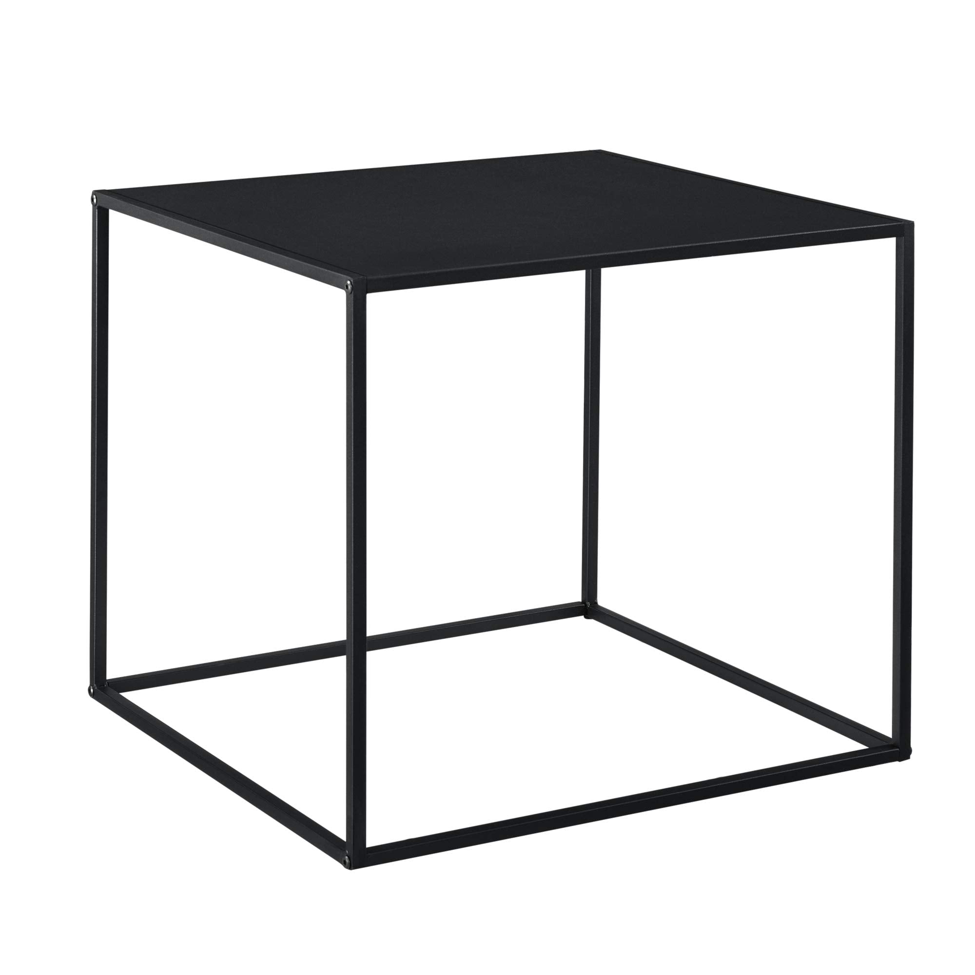 [en.casa] Beistelltisch Russafa 50x55x55 cm Wohnzimmertisch Industrie-Design Metall Schwarz