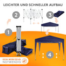 Kronenburg Faltpavillon wasserdicht Dachmaß 2 x 2 m UV Schutz 50+ Pavillon in Blau