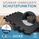 Veluris Bodenschutzmatte Fitness Matte [31x31cm] - 18 extra dicke Bodenmatten [20% mehr Schutz] - Rutschfeste Schutzmatten Fitnessraum, Fitness Boden, Sportboden, Poolunterlage, Fallschutzmatten