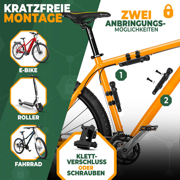 MIVELO Fahrradschloss Faltschloss hohe Sicherheit 120cm lang I Fahrrad Schloss mit Schlüssel inkl. Halterung I Ideal für E Bike, MTB & Rennrad I Bike Lock