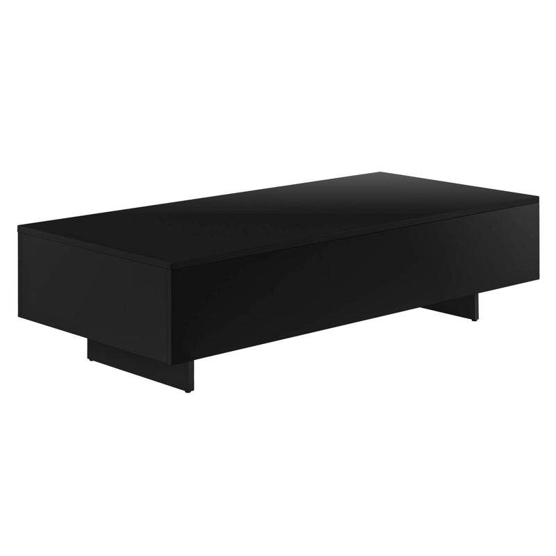 [en.casa] Couchtisch Lärketorp 115 x 55 x 31 cm Beistelltisch Sofatisch Wohnzimmertisch Kaffeetisch Schwarz