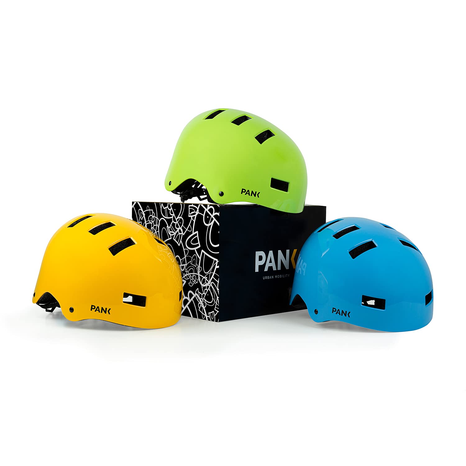 PANK Kinder Jugend Fahrradhelm Skateboardhelm, Rollschuhhelm, Scooterhelm I CE-geprüft I Altersempfehlung 6-13 Jahre I Einheitsgröße (50-54cm) I Grün…