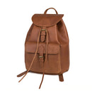 Nama 'Janis' Rucksack für Damen und Herren Backpack Vintage Beutel Echtes Leder Tagesrucksack Schultertasche Lederrucksack Unitasche Matt Braun L (30 x 16 x 38 cm)