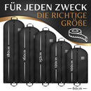 Bruce.® 3 x Premium Kleidersack I 180 x 60 cm I Optimierte Materialstärke von 120 GSM I Kleiderhülle für Anzug und Kleid I Atmungsaktive Anzugtasche für Reisen, Kleidersäcke Lang