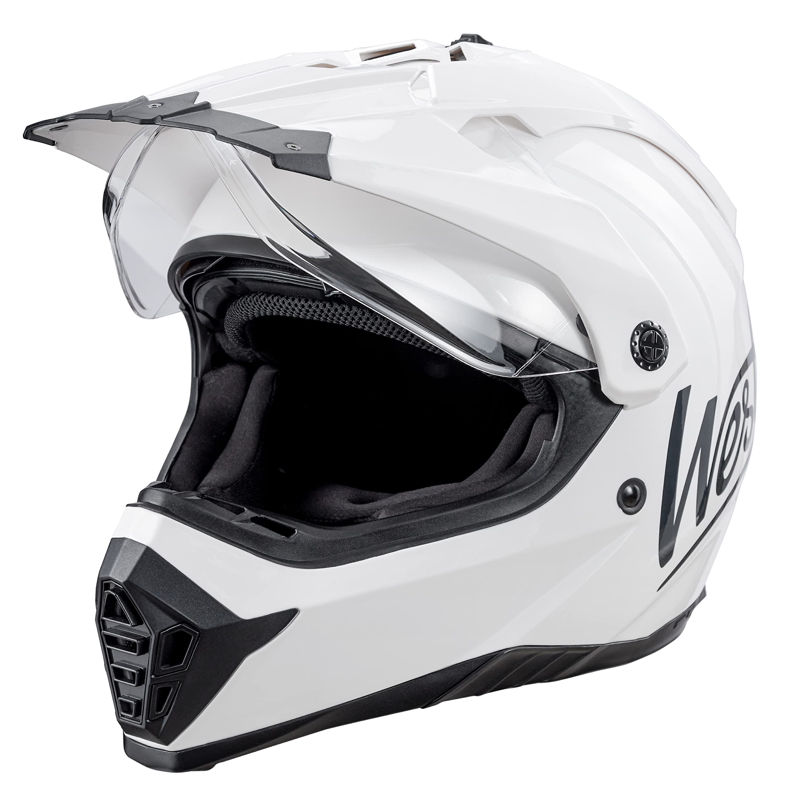 Westt Motocross Helm Fullface MTB Motorradhelm Integralhelm Crosshelm Helm Motorrad MTB Enduro Quad Helm Motorrad mit Doppelvisier Sonnenblende Herren Damen ECE DOT Zertifiziert, weiß, M (57-58 cm)