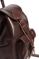 LEABAGS Leder Rucksack Damen & Herren I Echtleder Premium Daypack I Eleganter Backpack Frauen & Männer I Lederrucksack I Größe M I Vintage Cognac