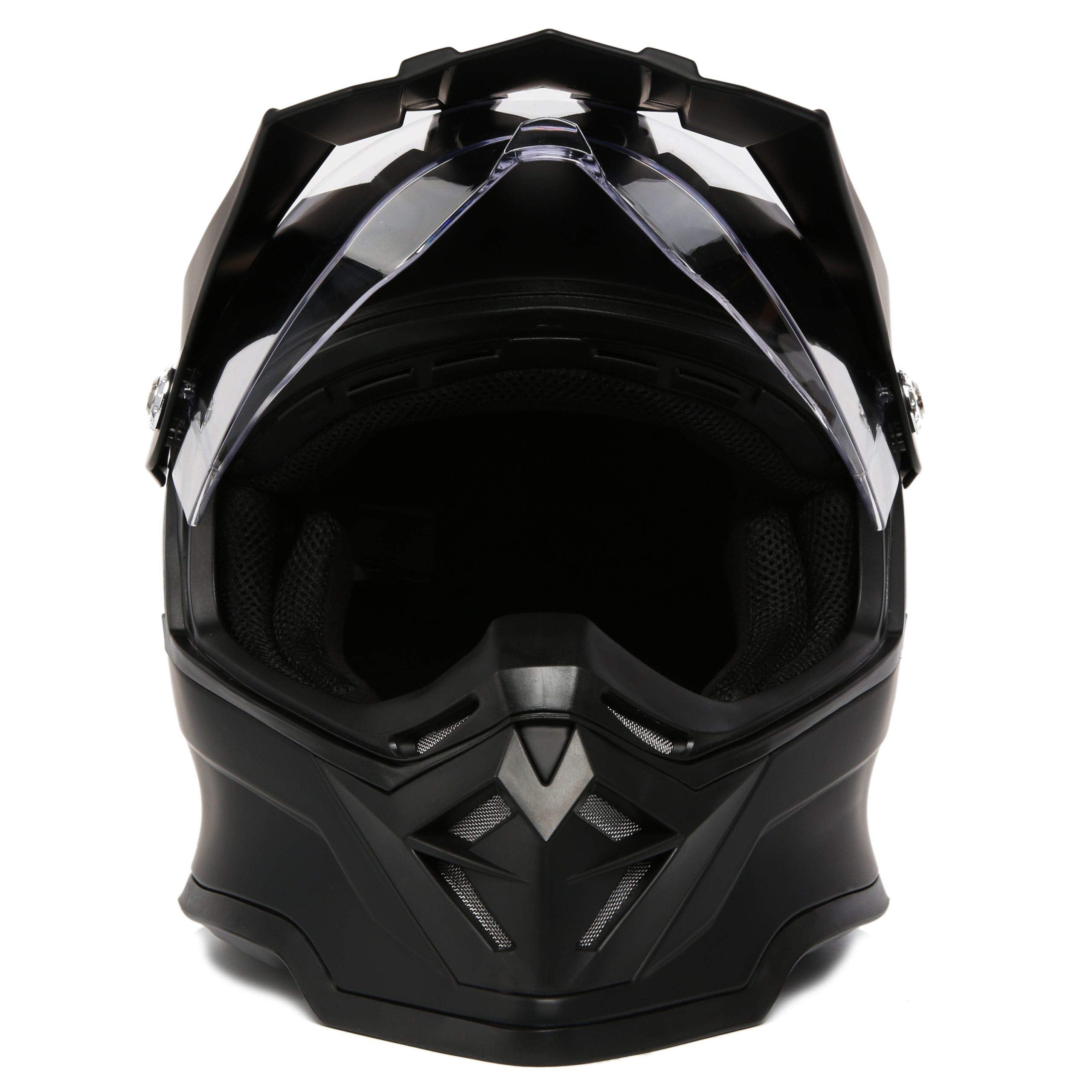 WESTT Cross Motorrad-Helm I Motocross-Helm I Motorradhelm schwarz-matt I Motocross-Helm mit Visier I Cross-Helm-Herren I Fullface-Helm I MTB-Helm I Quad-Helm I ECE Zertifiziert I Größe XL