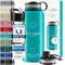 Trinkflasche Edelstahl ACTIVE FLASK + Strohhalm (3 Deckel) BPA-frei, Auslaufsicher, Kohlensäure geeignet - Wasserflasche Fahrrad Thermosflasche Isoliert Isolierflasche Sport Wasser Flasche Kinder Tee