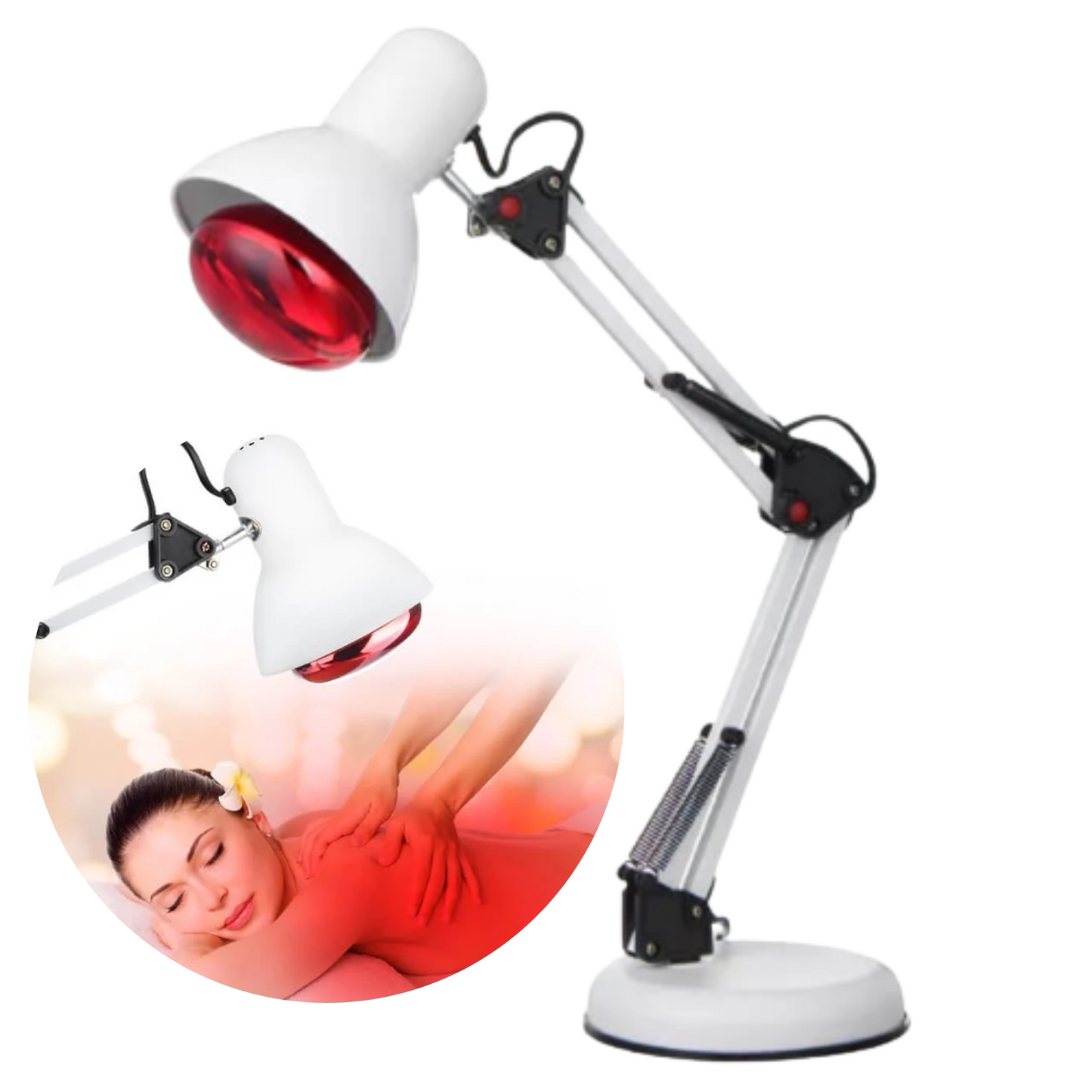 Rebolet | Rote Lichttherapie Lampe für die Haut - Infrarot-Wärme mit Stativ