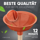 Pömpel Set für Waschbecken, Dusche & Küche | 140 + 110 mm Abflussreiniger (Made in Germany) | Universal-Saugglocke für jeden Abfluss | Ausgussreiniger Pümpel aus Gummi | Abflussreiniger Pumpe