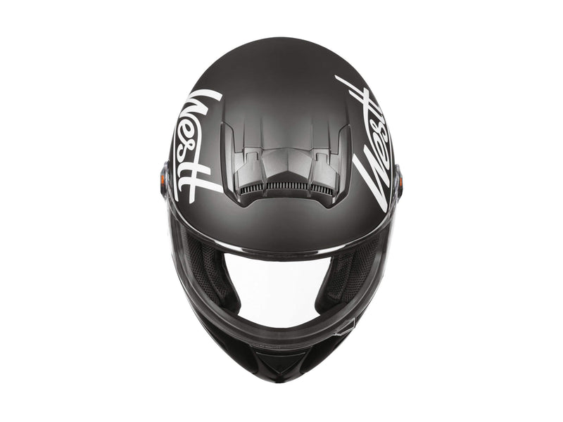 Westt Storm - Integralhelm Motorradhelm in Schwarzmatte · Roller Motorrad ECE