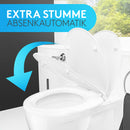 Comodo Toilettendeckel mit Absenkautomatik & Quick Release - Antibakterieller Klodeckel in O Form - Universeller WC Sitz aus Duroplast - Klobrille inkl. Montagezubehör