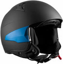 Westt Rover l Jethelm Motorradhelm Helm l 3 austauschbare Seitenteile l Sonnenblende Retro Stil l Matt Schwarz l ECE Zertifiziert l Größe M