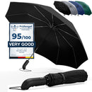 Regenschirm Taschenschirm Sturmfest + Auf-Zu Automatik & Schirm-Tasche, Schwarz | Herren Damen Reiseschirm - Kompakt Stabil, Teflon Wind- & Regen- Dicht | Taschenregenschirm Golfschirm Umbrella