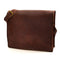 NAMA 'Lucas' Messenger Bag Echtes Leder 17 Zoll Umhängetasche Aktentasche Vintage Laptoptasche Business Tasche Schultertasche Naturleder Cognac Dunkelbraun