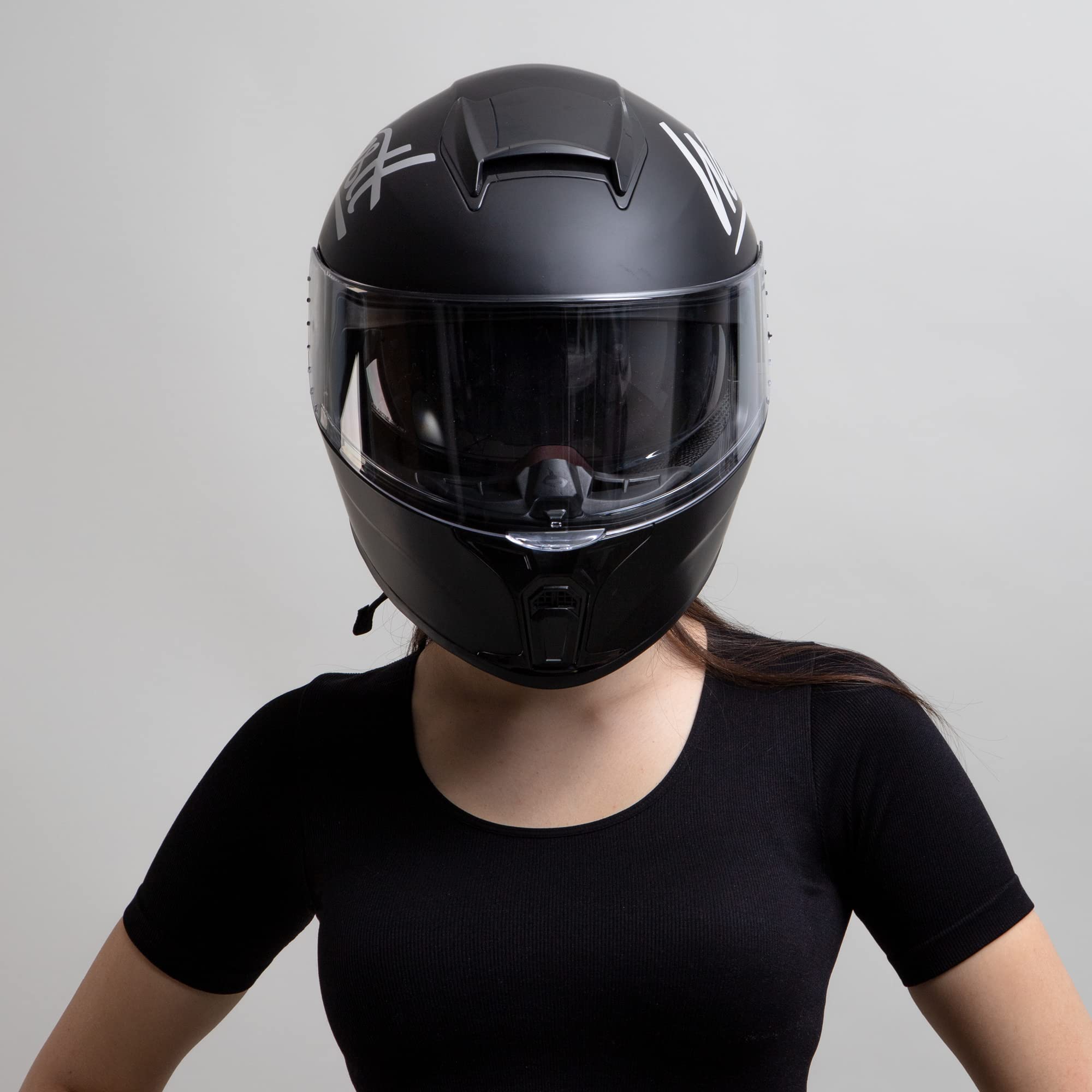 Westt Integralhelm Fullface Helm Motorradhelm mit Doppelvisier Sonnenblende Herren Damen Touring Racing Roller Moped Mofa Scooter Chopper Helm Motorrad, ECE DOT Zertifizierung, schwarz, M (55-56 cm)