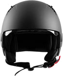 Westt Rover l Jethelm Motorradhelm Helm l 3 austauschbare Seitenteile l Sonnenblende Retro Stil l Matt Schwarz l ECE Zertifiziert l Größe M