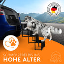 NAPFINO Hundetreppe Auto [bis 60kg] - Gelenkschonende Hunderampe Auto klappbar - Auto Rampe für kleine & große Hunde - Einstiegshilfe Hunde Auto - Rampe Hund für alle Autos geeignet - Mit Tragetasche