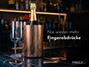 Pinocs Premium-Flaschenkühler in edler Holzoptik. Edelstahl-Weinkühler-Doppelwandig; ideal für Wein, Rosé, Sekt & Champagner