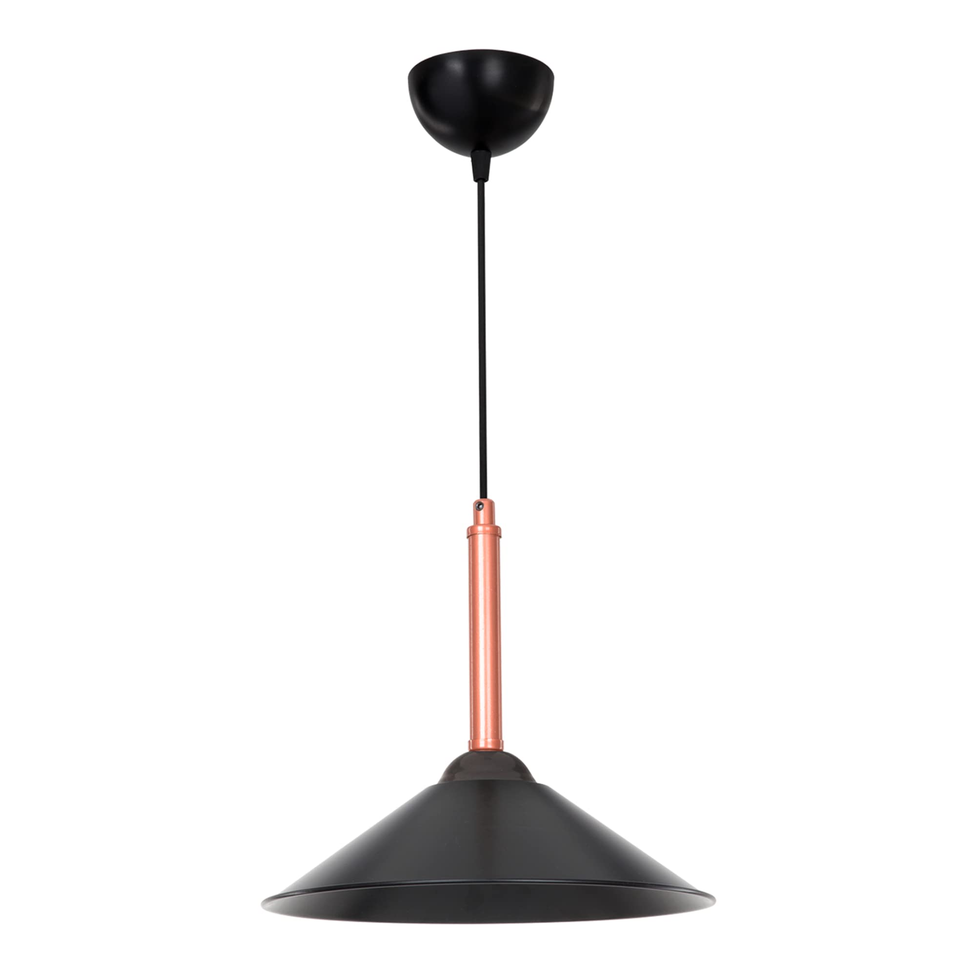 lux.pro Pendelleuchte Hempstead Hängelampe Schwarz Kupferfarbe Metall Wohnzimmerlampe hängend Retro 1 x E27 Küchenlampe Industriedesign