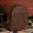 LEABAGS Leder Rucksack Damen & Herren I Kamerarucksack I Echtleder Premium Kameratasche I Eleganter Backpack Frauen & Männer I Kamerakoffer I Lederrucksack I Nature Dunkelbraun