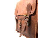 Leather Lane 'Samuel' Schultertasche Echtes Leder 16 Zoll Messenger Bag Vintage Aktentasche Business Tasche Unitasche Laptoptasche Umhängetasche Naturleder Braun