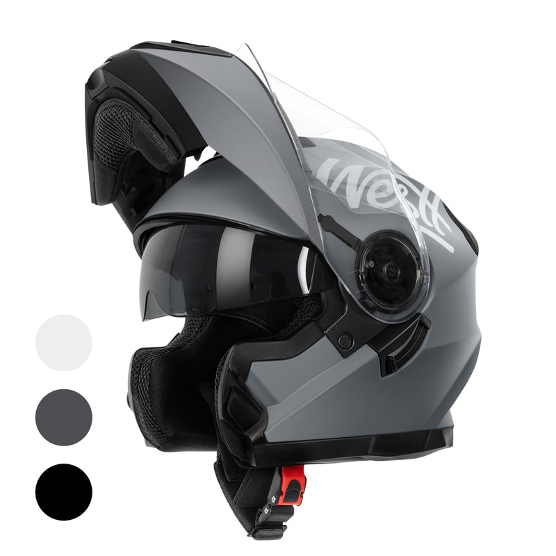 Westt Motorradhelm Integralhelm Herren Damen mit verstärktem Kinnschutz Chopper Moped Mofa Roller Helm Motorrad mit ECE DOT Zertifizierung