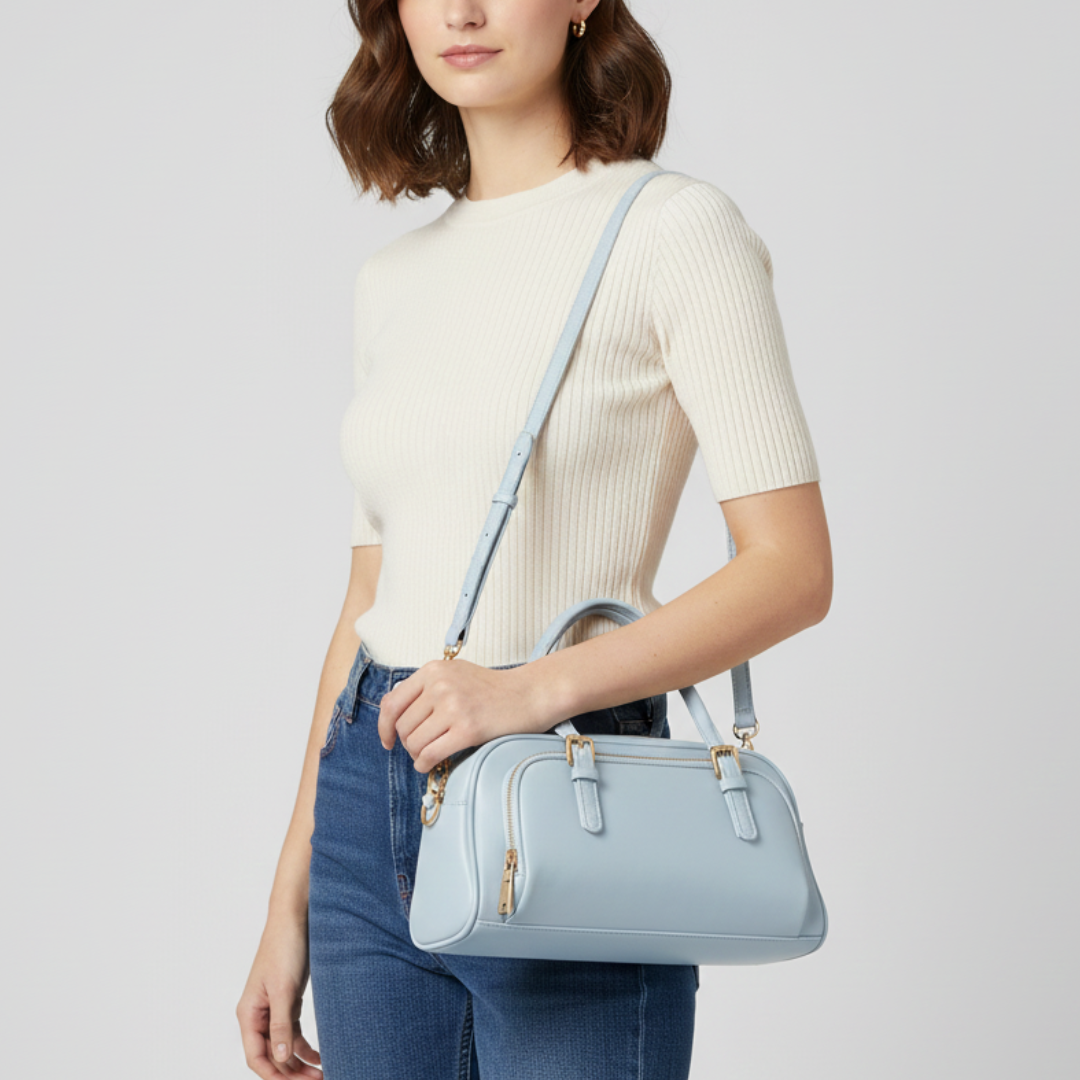 Weiche Schultertasche aus Echtleder